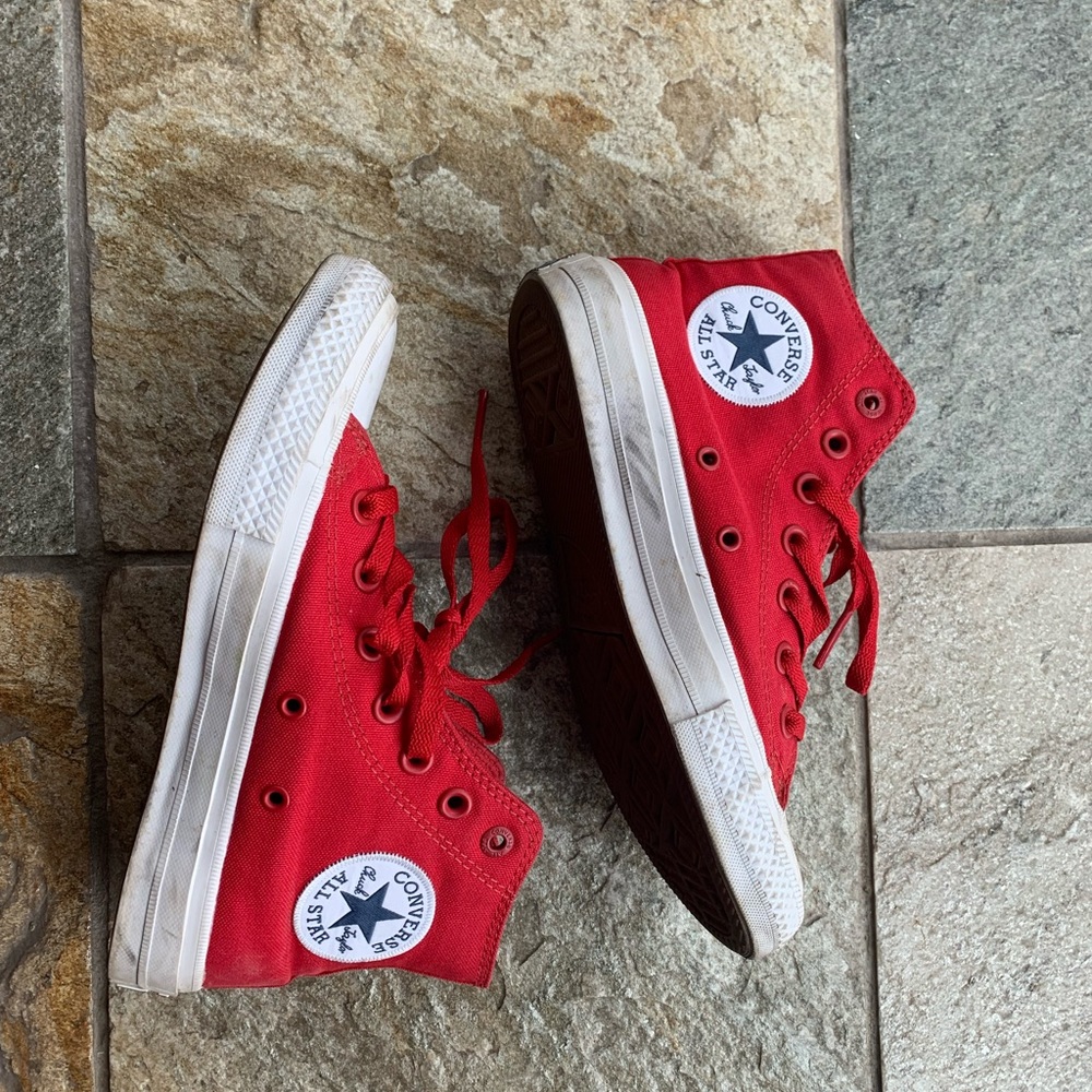 Red Converse shoes